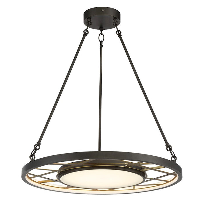 Minka Metropolitan Tribeca 28" LED Pendant, Smoked Iron/Soft Brass - N7527-716-L