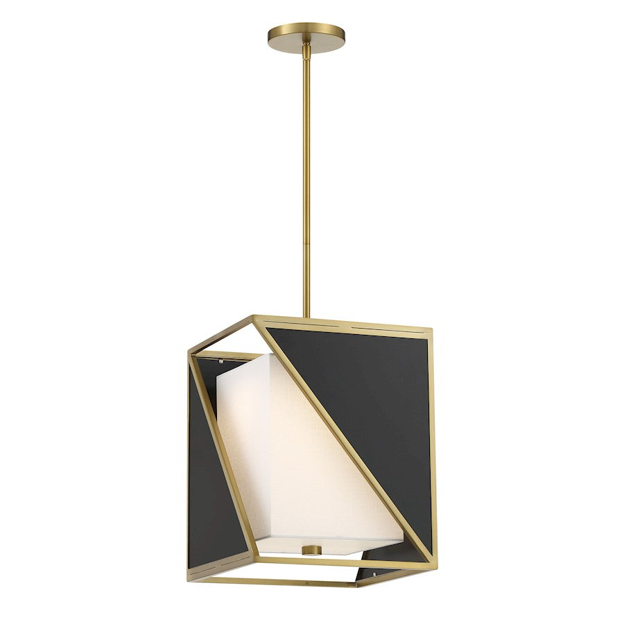 Minka Metropolitan Aspect LED 12" Pendant, Coal/Soft Brass - N7532-726-L