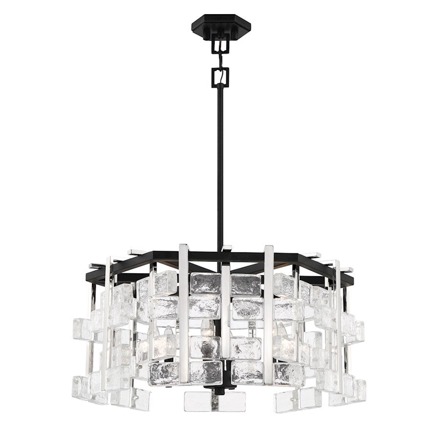 Minka Metropolitan Painesdale 6 Light Pendant, Sand Coal/Nickel - N7545-729