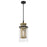 Minka Metropolitan Soho 1 Light Mini Pendant, Coal/Soft Brass - N7811-726