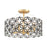 Minka Metropolitan Brookcrest 4 Light Semi Flush Mount, Coal/Gold - N7843-711