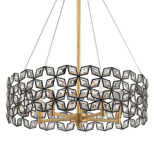 Minka Metropolitan Brookcrest 5 Light Pendant in Sand Coal/Gold Leaf - N7845-711