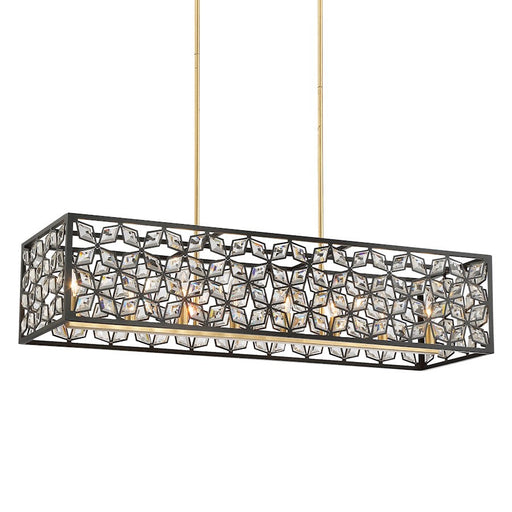 Minka Metropolitan Brookcrest 8 Light Island in Sand Coal/Gold Leaf - N7848-711