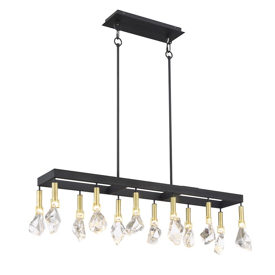 Minka Metropolitan Rare Elements 12 Light Island, Sand Coal/Brass - N7866-678-L