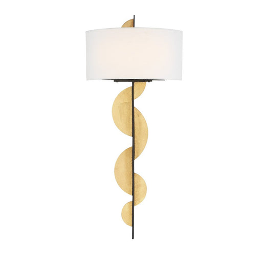 Minka Metropolitan Navia 2 Light Wall Sconce, Coal/Ardent Gold - N7920-682-L