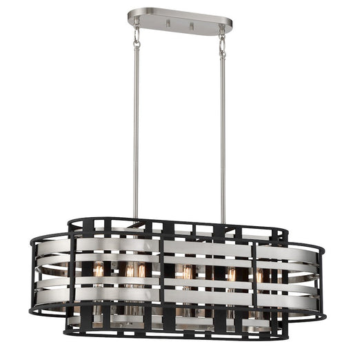 Minka Metropolitan Presten 8 Light Island, Brushed Nickel/Sand Coal - N7988-420