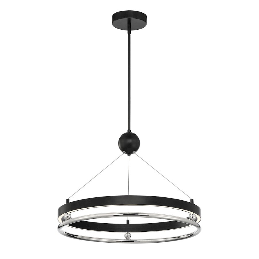 Minka Metropolitan Grande Illusion 25" LED Pendant, Coal/Nickel - N7993-572-L