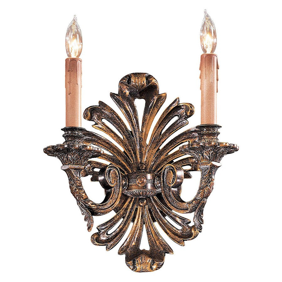 Minka Metropolitan 2 Light Wall Sconce, Oxide Brass