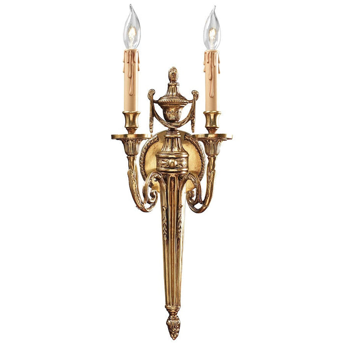 Minka Metropolitan 2 Light Wall Sconce, 20.25", Stained Gold