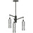 Minka George Kovacs Grid 3 3 Light Chandelier, Coal/Brushed Nickel - P1593-691