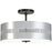 Minka George Kovacs Grid 3 4 Light Semi Flush/Pendant, Coal/Nickel