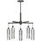 Minka George Kovacs Grid 3 5 Light Chandelier, Coal/Brushed Nickel - P1595-691