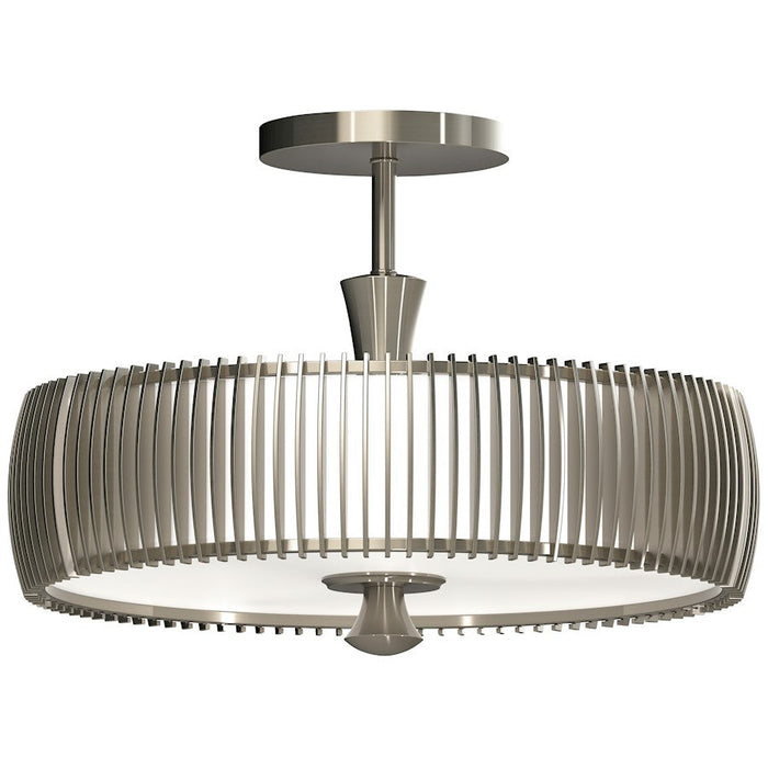 Minka George Kovacs Night Moves 15" LED Light Semi Flush, Pewter - P1678-084C-L