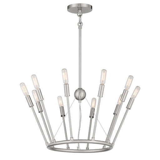 Minka George Kovacs Royalty 10 Light Chandelier, Brushed Nickel - P1680-084