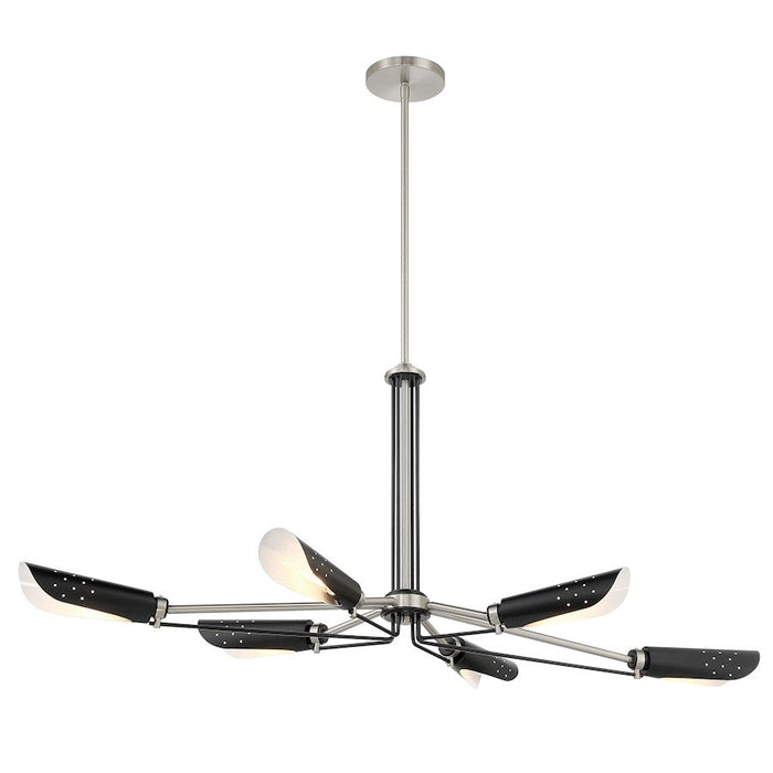 Minka George Kovacs Turbine 6 Light Island light, Coal/Nickel/White - P1697-691