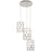 Minka George Kovacs Missing Link 3 Light Pendant, Nickel/White Linen - P1893-613