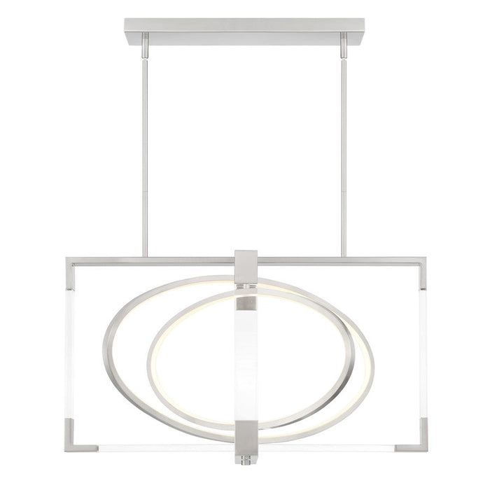 Minka George Kovacs Double Take 32" LED Island Light, Nickel - P2267-084-L