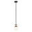 Minka George Kovacs Alluria 1 Light Mini Pendant, Black/Gold - P351-618