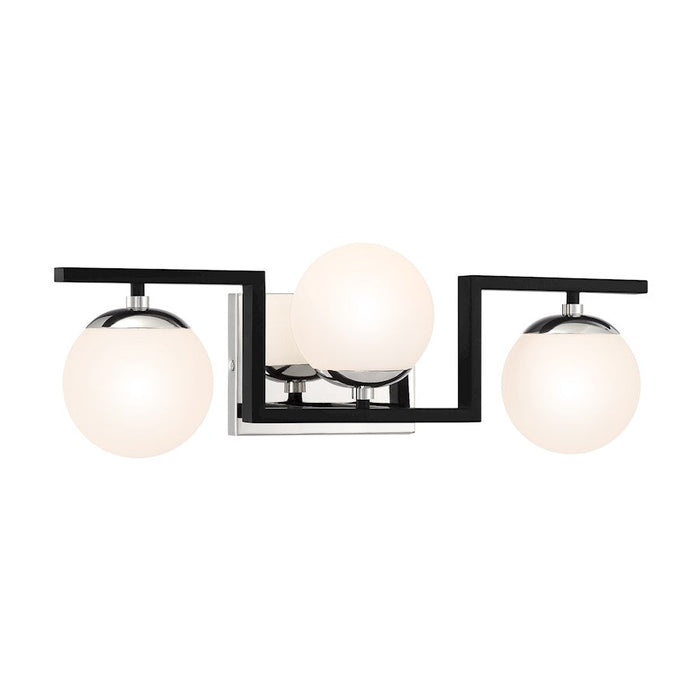 Minka George Kovacs Alluria Ii 3 Light Bath Vanity, Coal/Nickel - P5423-572