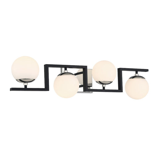 Minka George Kovacs Alluria Ii 4 Light Bath Vanity, Coal/Nickel - P5424-572