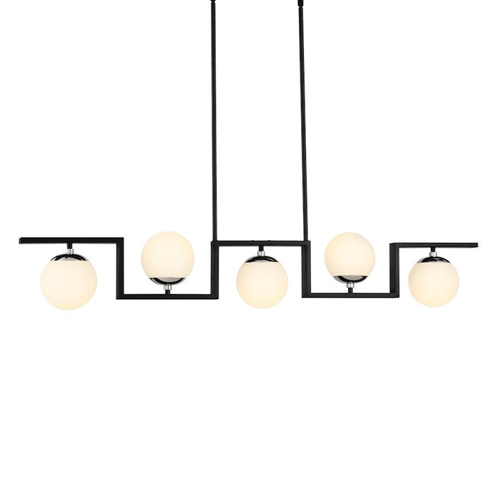 Minka George Kovacs Alluria Ii 5 Light Island, Coal/Polished Nickel - P5425-572