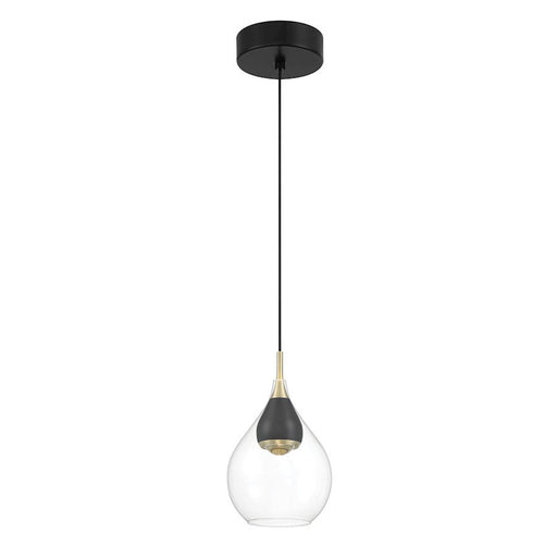 Minka George Kovacs Arabesque 9" LED Mini Pendant, Coal/Gold - P5461-884-L