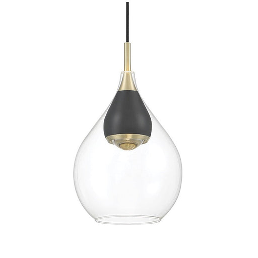 Minka George Kovacs Arabesque 9" LED Mini Pendant, Coal/Gold
