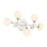 Minka George Kovacs Tubular 5 Light Bath Light, White/Honey Gold - P5510-706-L