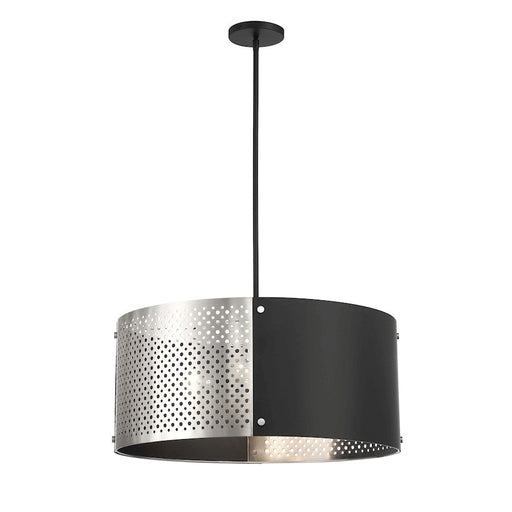 Minka George Kovacs Noho 4 Light Pendant, Brushed Nickel/Sand Coal - P5533-420