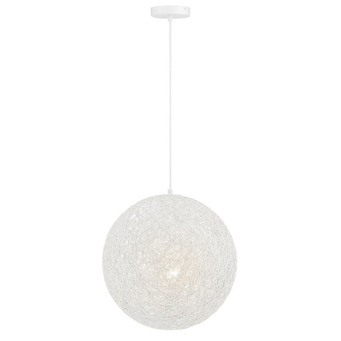 Minka George Kovacs Entwined 1 Light 16" Pendant, Matte White - P5570-44B