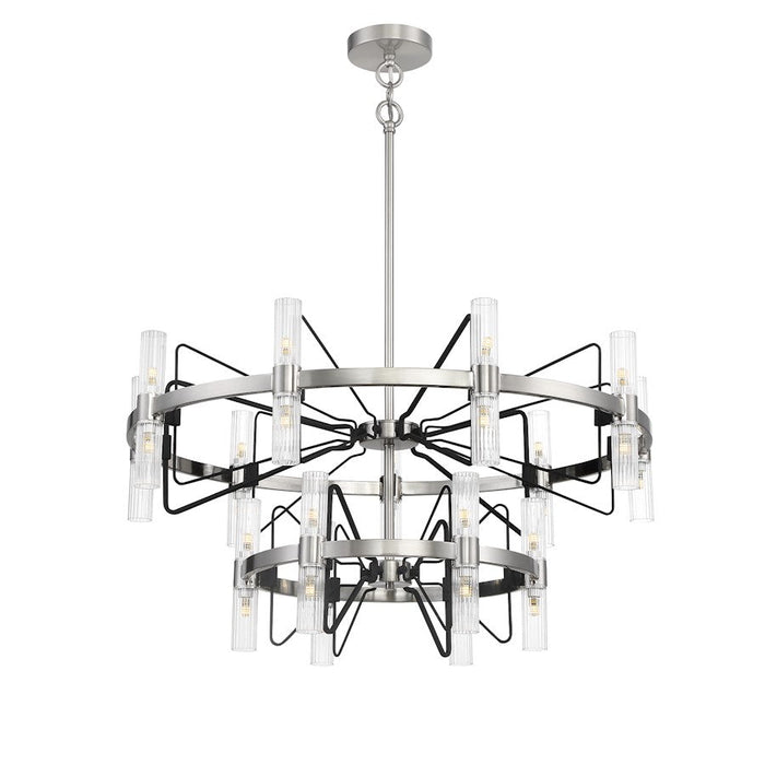 Minka George Kovacs Mass Transit 83" LED Pendant, Nickel/Sand Coal - P7879-420-L