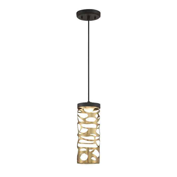 Minka George Kovacs Golden Eclipse Led 12" Mini Pendant, Coal/Honey Gold - P935-688-L