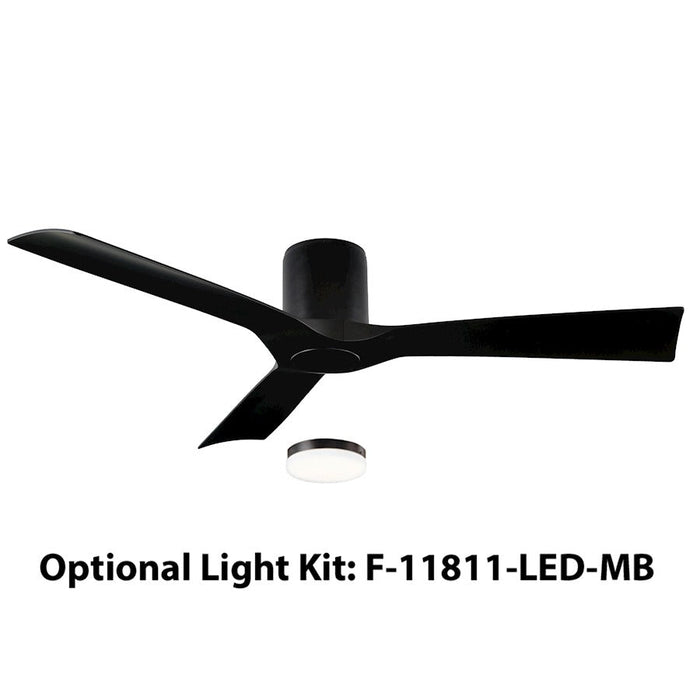 Modern Forms Aviator Flush Mount Ceiling Fan, Black