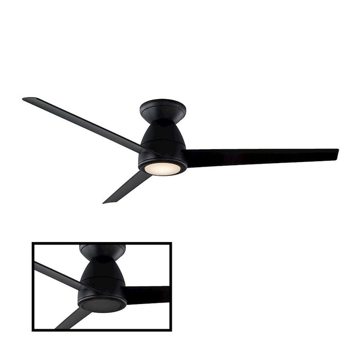 Modern Forms Tip Top 1-LT, Flush Mount Fan, Black