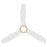 Modern Forms Skylark 3-Blade Flush Ceiling Fan, Soft Brass Matte White