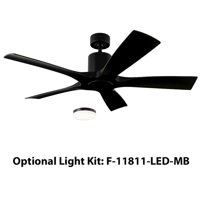 Modern Forms Aviator 5 Blade Ceiling Fan in Matte Black