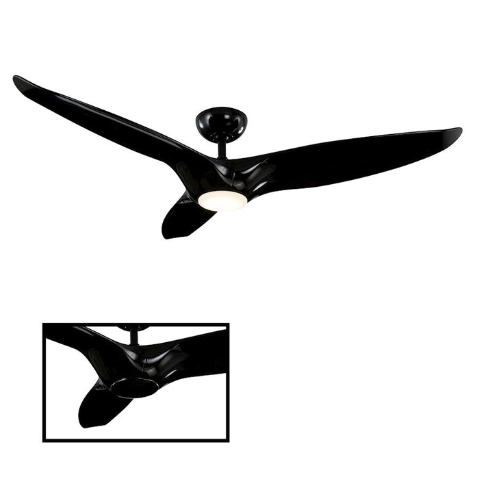 Modern Forms Morpheus III 1 Light, Ceiling Fan, Black