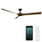 Modern Forms Torque 3 Blade Ceiling Fan, BK Distressed Koa - FR-W2204-70-MB-DK