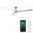 Modern Forms Torque 3 Blade Ceiling Fan, Brass White/White - FR-W2204-70-SB-MW