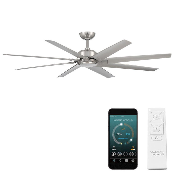 Modern Forms Roboto XL 8 Blade Ceiling Fan, Brushed Nickel - FR-W2301-70-BN