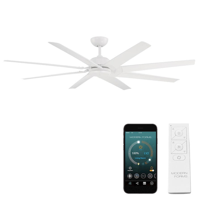 Modern Forms Roboto XL 8 Blade Ceiling Fan, White/White - FR-W2301-70-MW