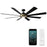 Modern Forms Aura 8 Blade Ceiling Fan, 3000K, Brass Black - FR-W2303-72L-SB-MB