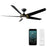 Modern Forms Lucid 5 Blade Ceiling Fan, 3000K, Brass Black - FR-W2304-62L-SB-MB