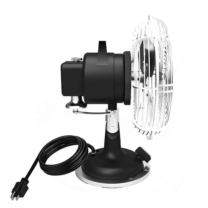 Modern Forms Oscillating Plug in Desk Fan in Black