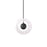 Modern Forms Cymbal 18" LED Mini Pendant 3000K, Black/Clear/Hazy