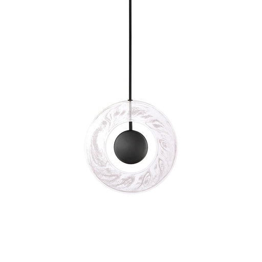 Modern Forms Cymbal 18" LED Mini Pendant 3000K, Black/Clear/Hazy