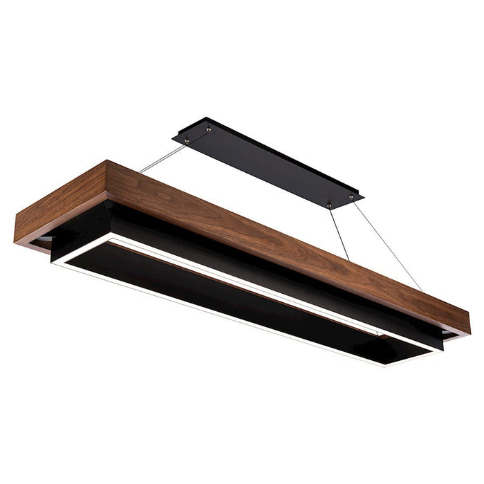 Modern Forms Hustler 54" LED Chandelier 3000K, BK Walnut/WH - PD-70354-BK-DW