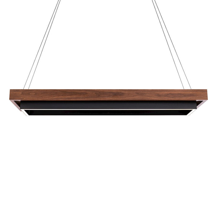 Modern Forms Hustler 54" LED Chandelier 3000K, Black Walnut/White