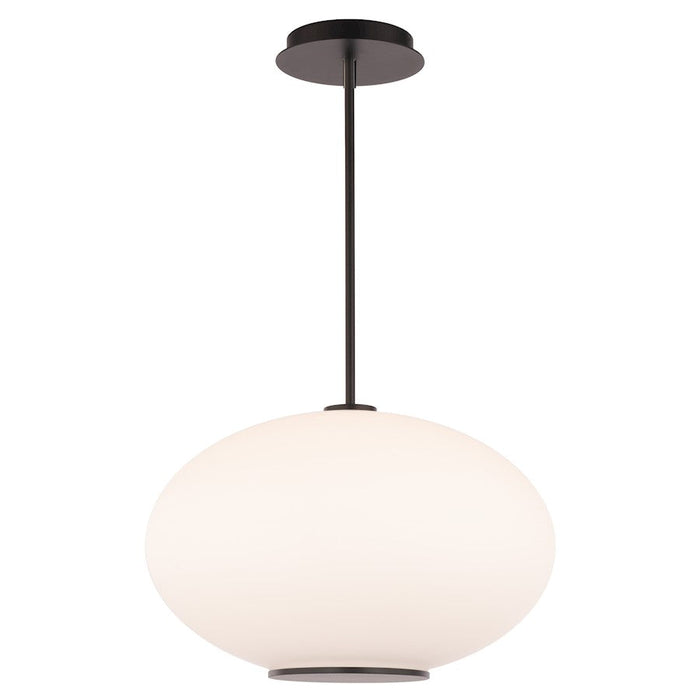 Modern Forms Illusion 16" LED Pendant 3000K, Black/Opal - PD-72316-30-BK