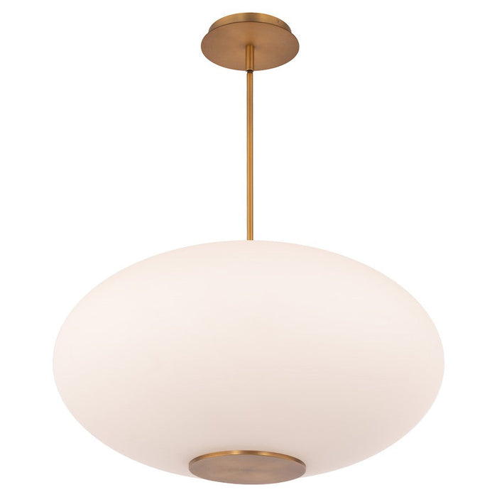 Modern Forms Illusion 22" LED Pendant 3000K, Aged Brass/Opal - PD-72322-30-AB